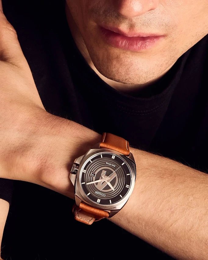 Avengers Legacy Black Dial Leather Strap AW1721-08W | CITIZEN